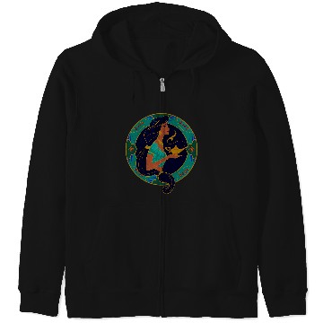 Discover Disney Princess Jasmine Modern Art Deco Style Zip Hoodies