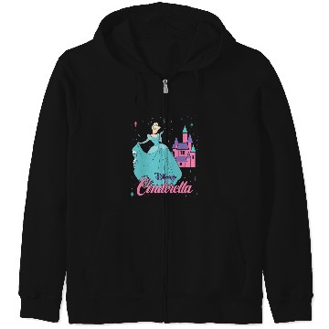 Discover Disney Princess Cinde Retro 90s Long Sleeve Zip Hoodies