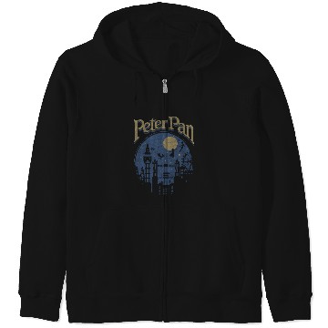 Discover Disney Peter Pan Group Shot London Night Silhouette Zip Hoodies