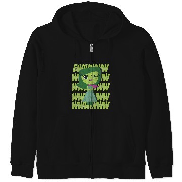 Discover Disney Pixar Inside Out Disgust Ewww Retro Text Stack Premium Zip Hoodies