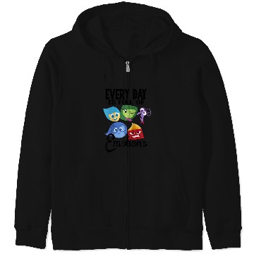 Discover Disney Pixar Inside Out Every Day Is Full Of Emotions Group Raglan Baseball Tee Zip Hoodies