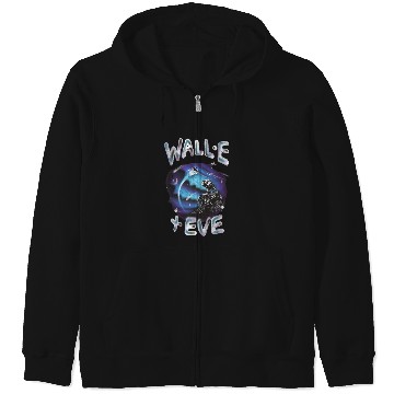 Discover Disney Pixar WALL-E Airbrush WALL-E And EVE Space Love Zip Hoodies