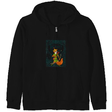 Discover Disney Robin Hood Retro Vintage Distressed Premium Zip Hoodies