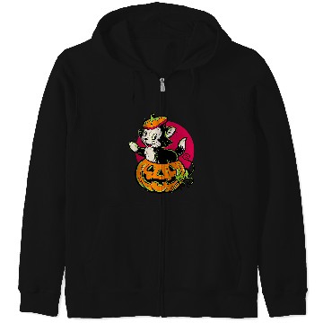 Discover Disney Pinocchio Halloween Figaro Inside A Pumpkin Retro Raglan Baseball Tee Zip Hoodies