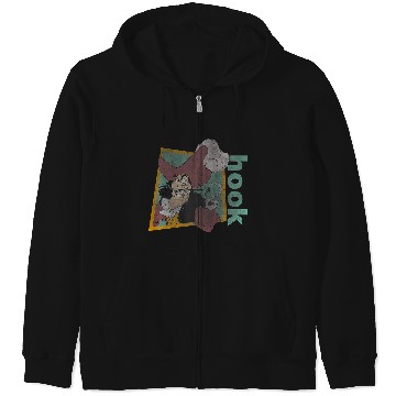 Discover Disney Peter Pan Retro Captain Hook Smirking Premium Zip Hoodies