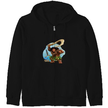 Discover Disney Moana 2 Action Pose “Maui” with Fish Hook Zip Hoodies