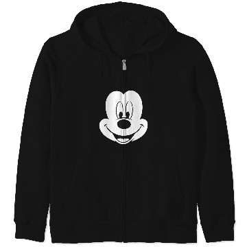 Discover Disney Winking Mickey Mouse Face Large Icon Zip Hoodies