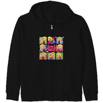 Discover Disneyss Lizzy Mcguire Multi Lizzie Moods Big Chest Panels Zip Hoodies