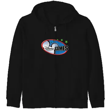 Discover Womens Disney Channel Games Logo V-Neck Zip Hoodies