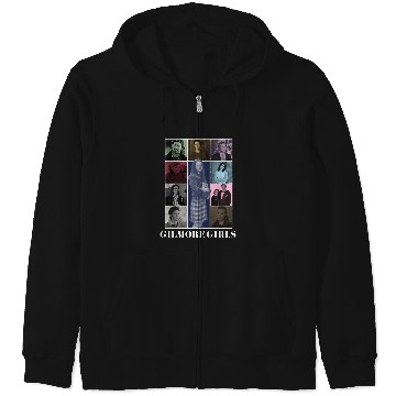 Discover Gilmore Girls Eras Tour Poster (White Print) Zip Hoodies