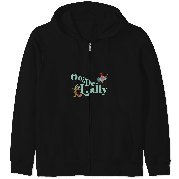 Discover Disney Robin Hood Oo-De-Lally Iconic Quote Chest Text Logo Zip Hoodies