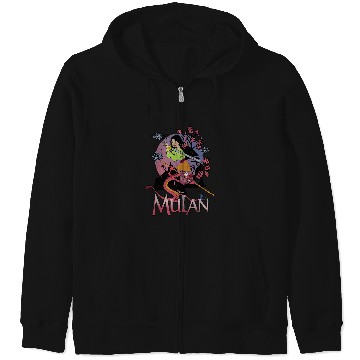 Discover Disney Mulan Warrior Stance Sunset Zip Hoodies