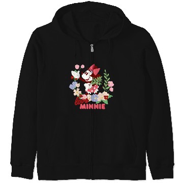 Discover Disney Love Minnie Mouse Botanical Garden Flowers Spring Zip Hoodies