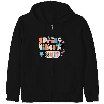Discover Disney Minnie Mouse Spring Vibes Only Springtime Zip Hoodies