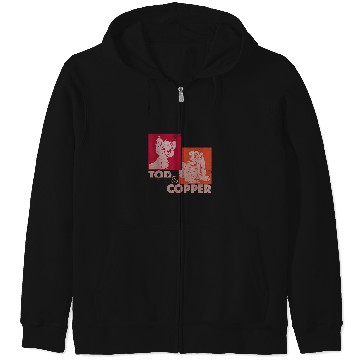 Discover Disney The Fox and the Hound Tod Copper Retro Zip Hoodies