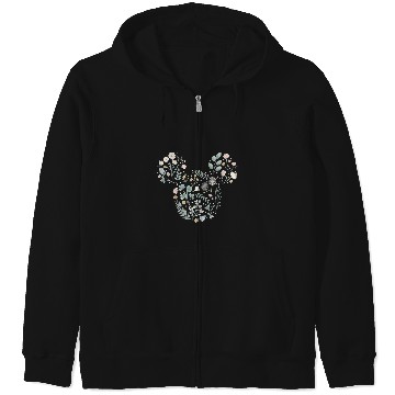 Discover Disney Mickey Mouse Icon Spring Flowers Zip Hoodies