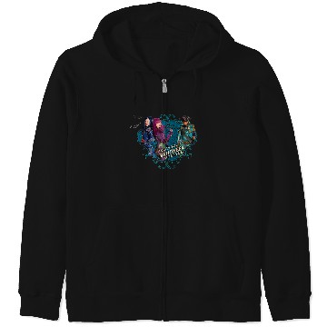 Discover Disney Halloween Descendants Wicked Raglan Baseball Tee Zip Hoodies