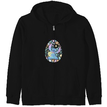 Discover Disney Lilo Stitch Easter Egg Flowers Spring Pas Zip Hoodies