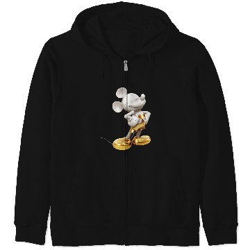 Discover Disney Gold Mickey Mouse Pose Zip Hoodies