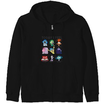 Discover Disney Pixar Inside Out 2 Today I Feel... Emotions Panels Zip Hoodies