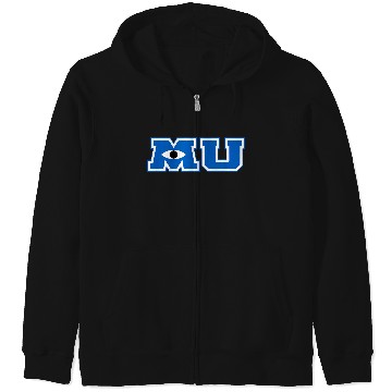 Discover Disney Pixar Monsters University Iconic Big Chest Text Logo Zip Hoodies