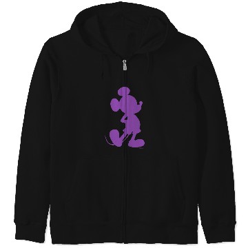 Discover Disney Mickey Mouse Pride Classic Pose Purple Icon Fill Zip Hoodies