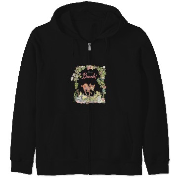 Discover Disney Bambi Floral Portrait Zip Hoodies
