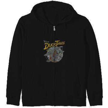 Discover Disney DuckTales Ducks On Airplane Distressed Portrait Zip Hoodies