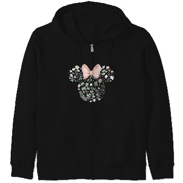 Discover Disney Minnie Mouse Icon Spring Flowers Zip Hoodies