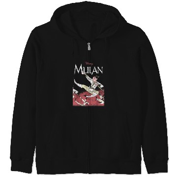 Discover Disneys Mulan Action Pose Portrait Zip Hoodies