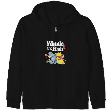 Discover Disney Winnie The Pooh - Retro Eeyore And Pooh Zip Hoodies