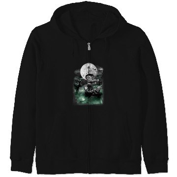 Discover Disneyss The Nightmare Before Christmas Haunted Scene Zip Hoodies