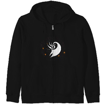 Discover Disneyss Nightmare Before Christmas Halloween Zero Haunted Zip Hoodies