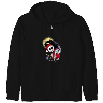 Discover Disneyss The Nightmare Before Christmas Jack Sally Santa Hat Zip Hoodies