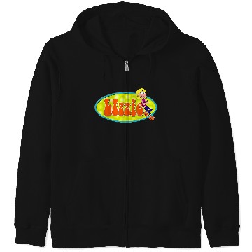 Discover Disneyss Channel Lizzie Mcguire Animated Lizzie Logo Zip Hoodies