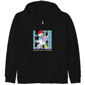 Discover Disneyss Daisy Duck Probably Late For Something Funny Zip Hoodies