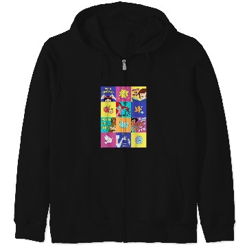 Discover Disneyss Princess Phrases Illustrated Color Message Squares Zip Hoodies