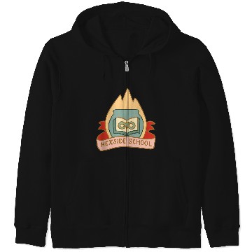 Discover Disneyss The Owl House Hexside School Flame Big Chest Logo Zip Hoodies