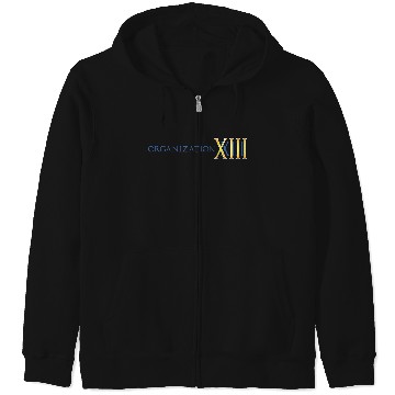 Discover Disneyss Kingdom Hearts Organization Xiii Big Chest Text Logo Zip Hoodies