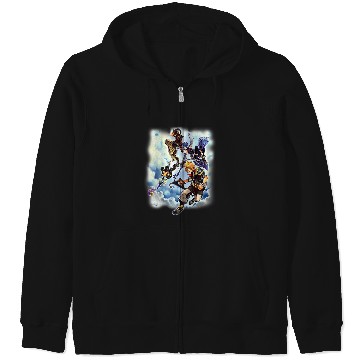 Discover Disneyss Kingdom Hearts Main Characters Falling From Heaven Zip Hoodies