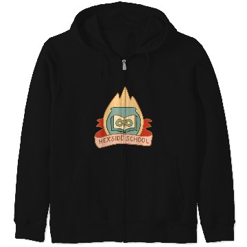 Discover Disneyss The Owl House Hexside School Flame Big Chest Logo Zip Hoodies