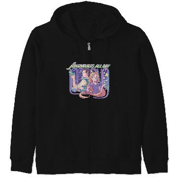 Discover Disneyss Tangled Adventures All Day Manga Version Chest Poster Zip Hoodies