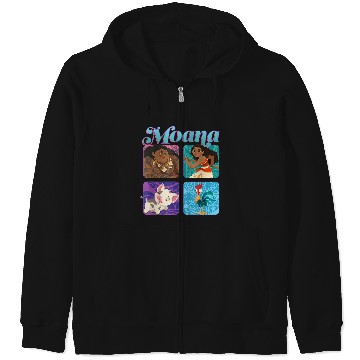 Discover Disneyss Moana Pua Maui Hei Hei Retro Box Up Chest Panels Zip Hoodies
