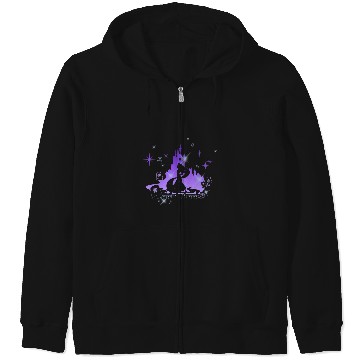Discover Disney Tangled Rapunzel Silhouette Portrait Graphic Zip Hoodies