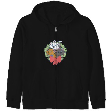 Discover Disney Christmas The Aristocats Wreath Zip Hoodies