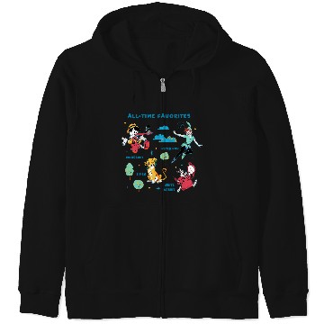 Discover Disney Vintage Peter Pan, Pinocchio, Simba & White Rabbit Zip Hoodies