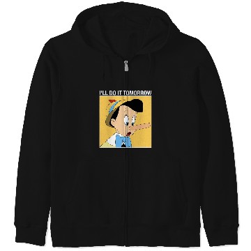 Discover Disney Pinocchio I'll Do It Tomorrow Zip Hoodies