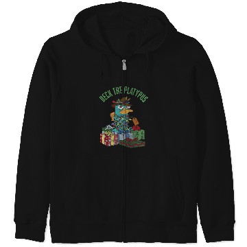Discover Disney Phineas and Ferb Christmas Perry Deck The Platypus Zip Hoodies