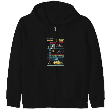 Discover Disney Pixar Toy Story 8-Bit Video Game Scene Zip Hoodies
