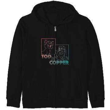 Discover Disney The Fox and the Hound Tod & Copper Gradient Zip Hoodies